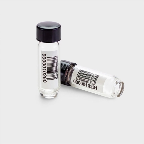 Pre-Barcoded 4 mL High Recovery Vials - Linear Side Barcode