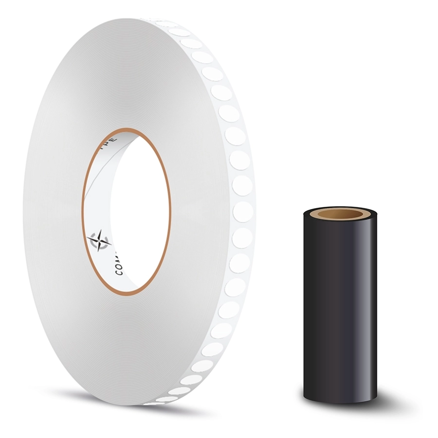 Cryovial Cap Labels - 0.375" Diameter - 3" Printer Core