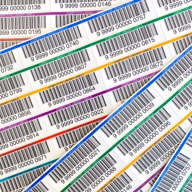 feuilles d'étiquettes à code-barres imprimées pour bibliothèque