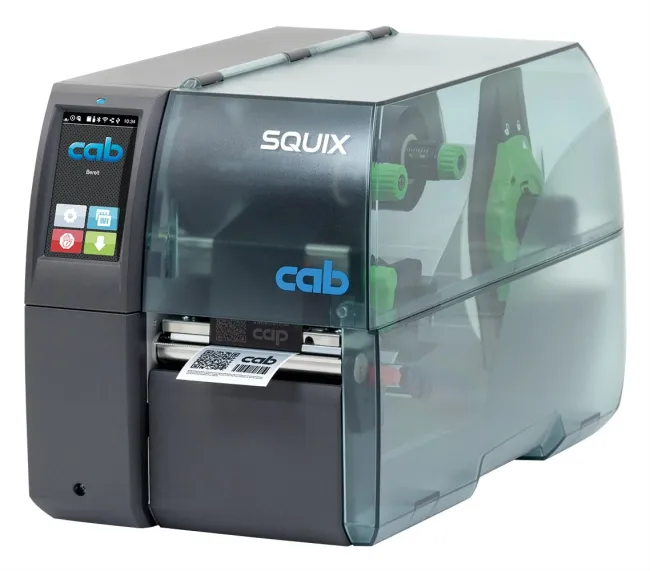 impressora de etiquetas de código de barras de transferência térmica cab SQUIX