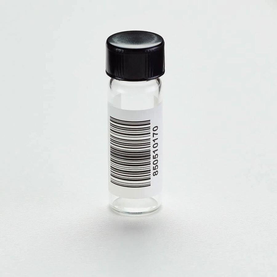 Pre-Barcoded 4 mL Glass Screw Thread - Linear Side Barcode