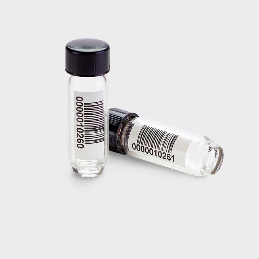 Pre-Barcoded 4 mL High Recovery Vials - Linear Side Barcode