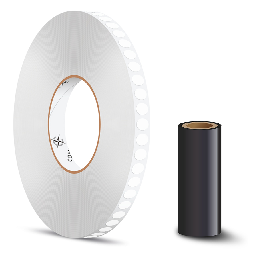 Cryovial Cap Labels - 0.375" Diameter - 3" Printer Core