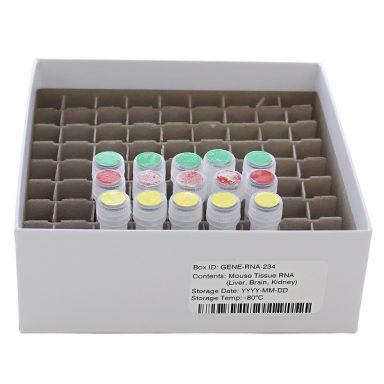 color-coded cryo box with in vivo samples